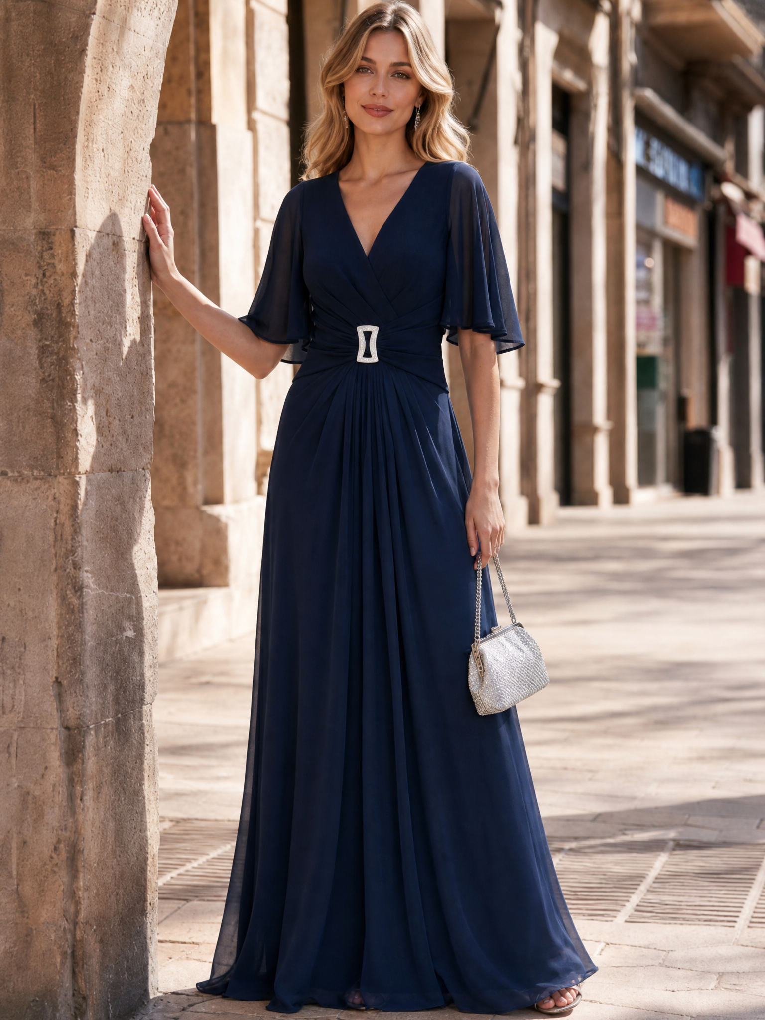 Elegant Chiffon A-Line Evening Gown