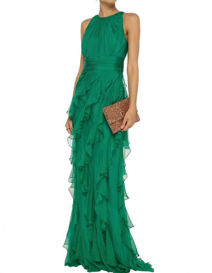 Elegant Ruffled Maxi Dress