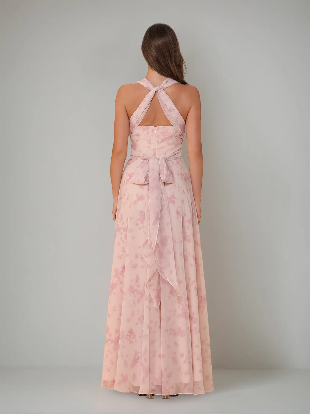 A-Line/Princess One-Shoulder Sleeveless Floor-Length Bridesmaid Dresses with Split Side & Pleated