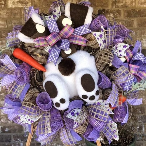 🐰Easter Bunny Wreath Decoration 🎀