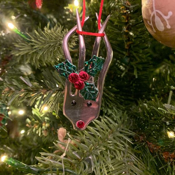 🦌Funny Fork Reindeer Ornament ✨