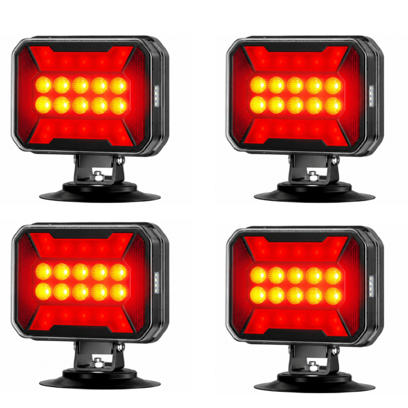 🚛[Best Deal] Ehaho Wireless LED Trailer Lights with Strong Magnet Base, 12-Hour Battery Life Towing Light Kit, Heavy Duty Brake & Turn Signals for RV Marine Boat ✨
