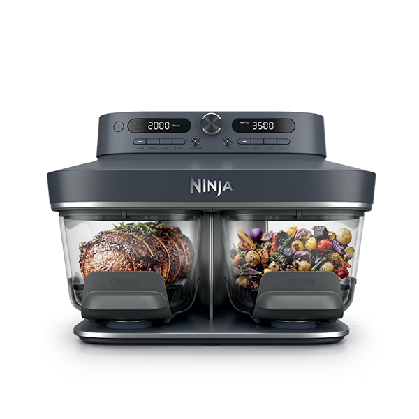 Ninja Crispi® DualZone™ Glass Countertop Air Fryer in CyberSpace