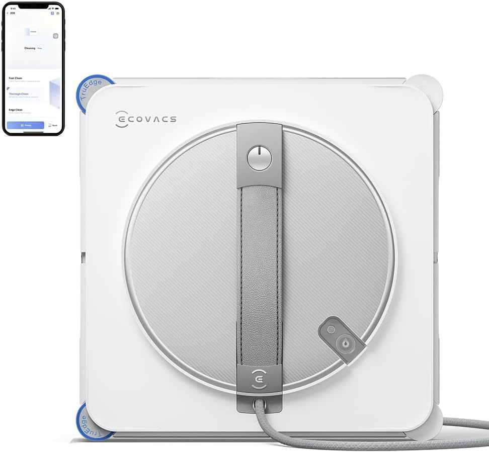 🤖Next-Gen Tech✨ECOVACS WINBOT W2 PRO Omni Window Cleaning Robot, Smart Glass Cleaner with 6-in-1 Station, TruEdge Precision & Dual Power