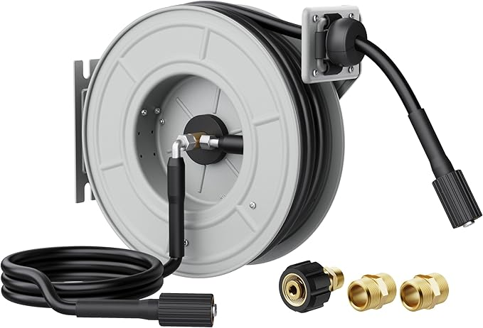 #⚡ [LIMITED TIME OFFER] Giraffe Tools G20 Pro Wall Mount Electric Power Washer with 65ft Auto-Retract Hose & Foam Cannon 🚚