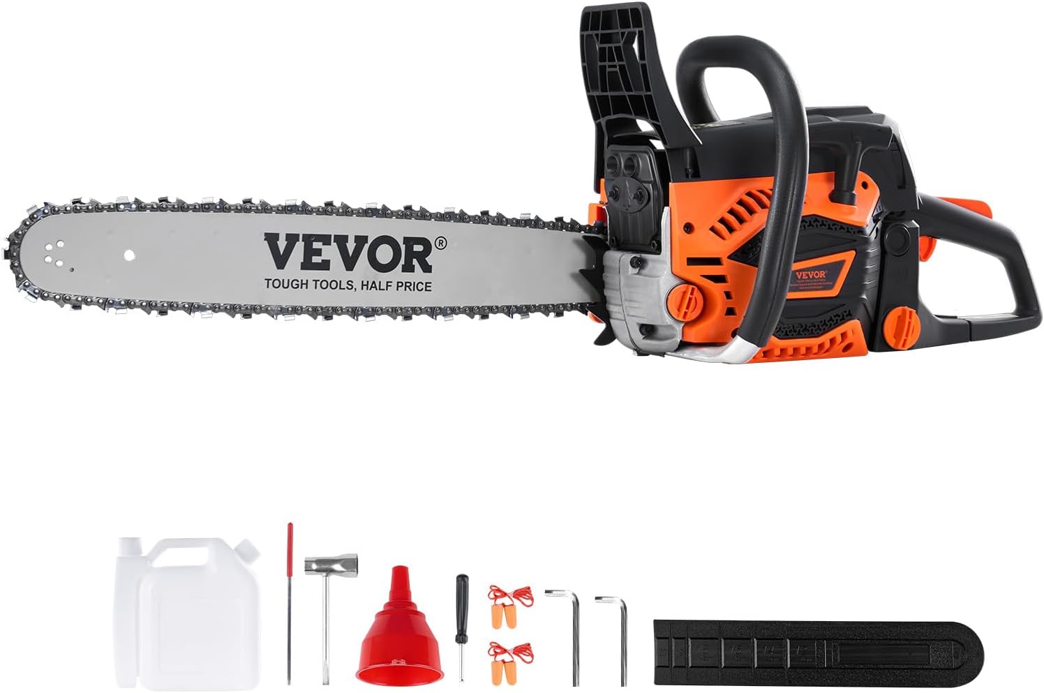 🔥Last Day 49% OFF🔥VEVOR 62 cc Gas Chainsaw, 20 inch Gas Powered Chainsaw, 3.8 HP Power Chain Saw with Non-Slip Handle, Gas-Powered Chainsaws with Dual Fuel Tanks, For Wood Cutting, Tree Trimming, and Land Clearing