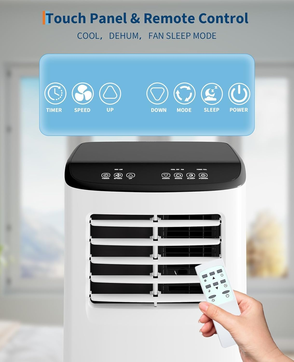 🏆 [Premium Quality] SereneLife 4-in-1 Portable AC Unit 10,000 BTU, Smart Smart Air Conditioner and Heater with WiFi App & Remote (Special Promotion)