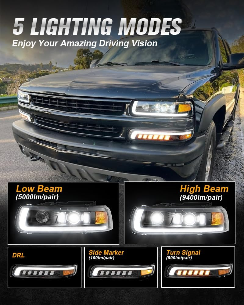 💥 CLEARANCE | DOT Approved RAMJET4X4 LED Headlight Bumper Lamps Combo – SAVE TODAY ✨