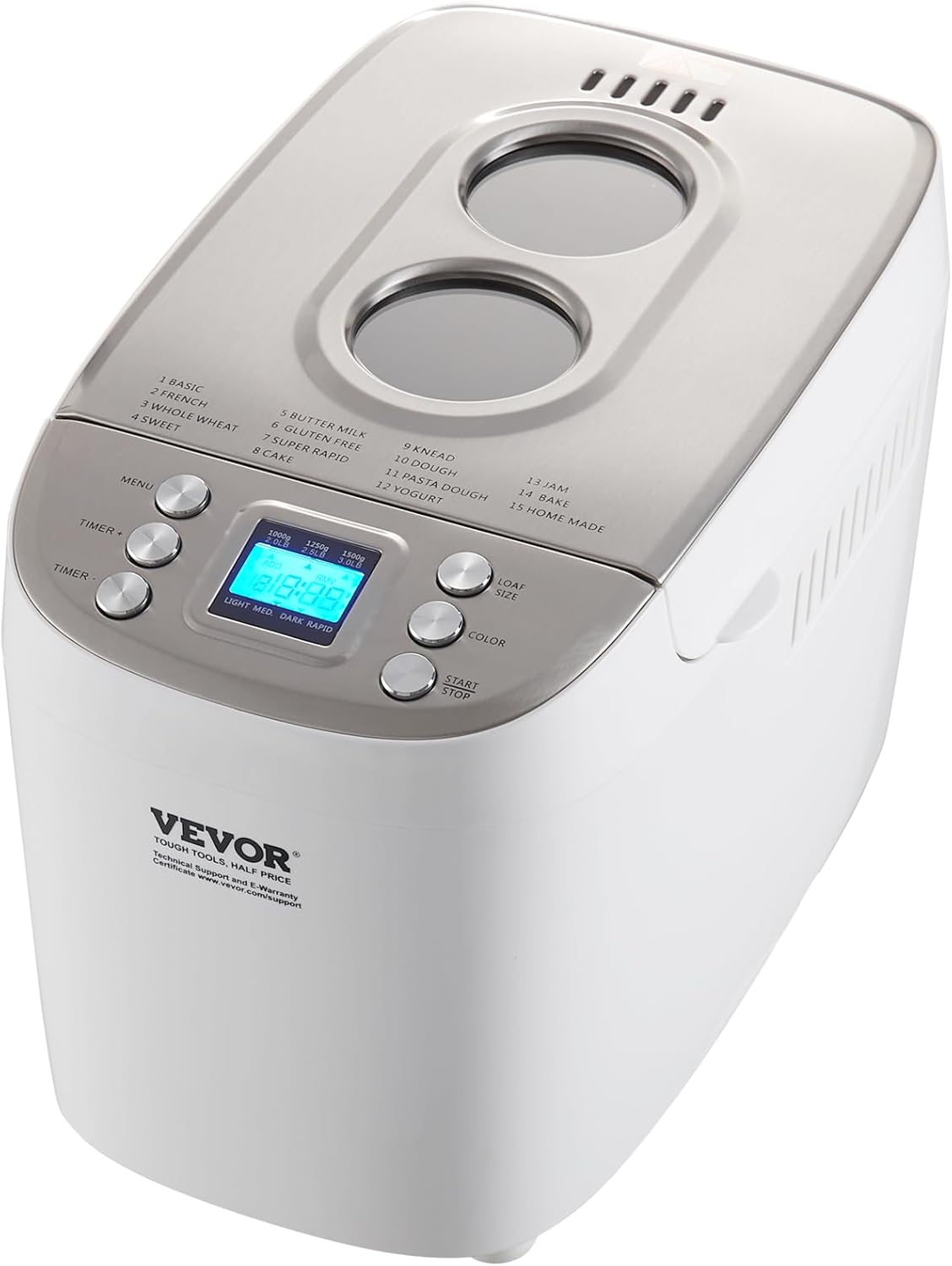 🔥Summer Sale🔥VEVOR Bread Maker, Dough Machine 15 Menus in 1