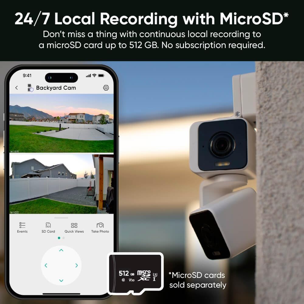 🔥Summer Sale🔥WYZE Duo Cam Pan , Indoor/Outdoor IP65 2K 360° Pan
