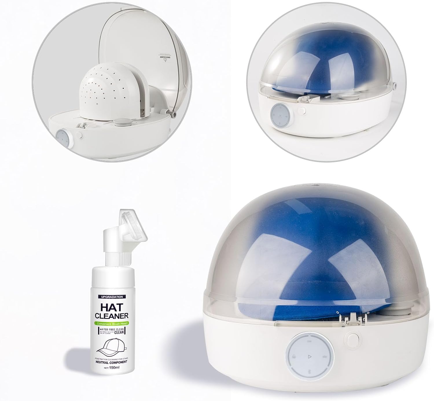 Automatic Cap Cleaner with steam and Dry
