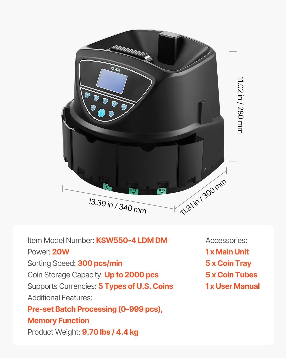🔥Final Moments🔥VEVOR Upgraded Coin Counter & Sorter