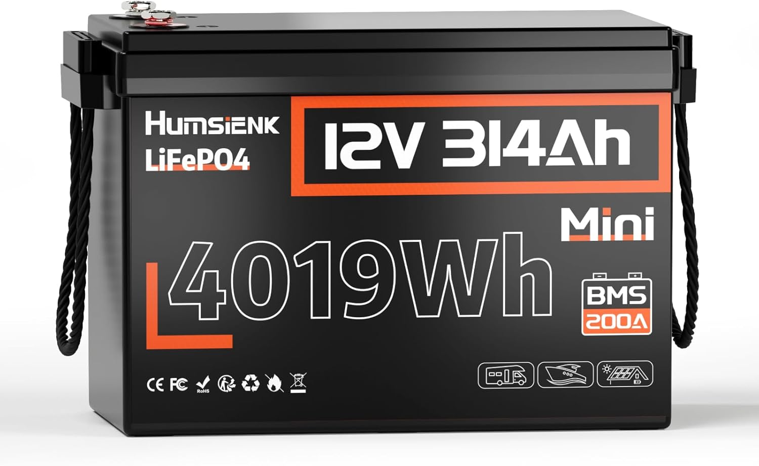 ⏳【Limited Stock】Humsienk 24V 200Ah LiFePO4 Lithium Battery 5120Wh, Built-in 250A BMS Max 6400W Load, Rechargeable Deep Cycle Battery for RV Campers