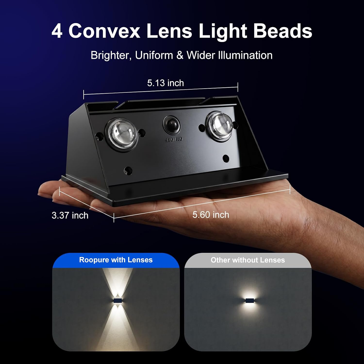 🏡[Online Exclusive] 12 Pack Solar Up and Down Wall Lights - Outdoor Waterproof Decorative LED Lamps for House Exterior, Fence & Patio [🔥Top Rated]