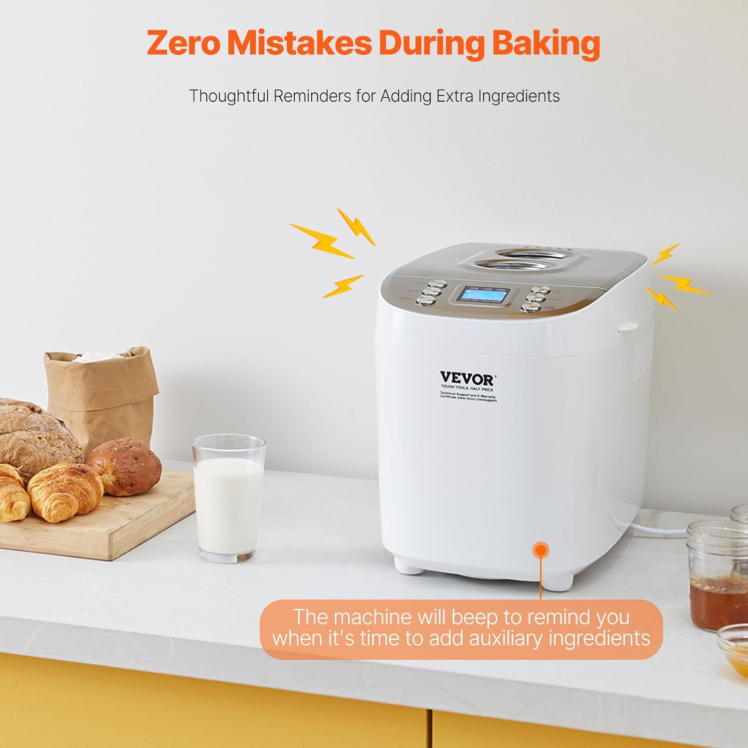🔥Summer Sale🔥VEVOR Bread Maker, Dough Machine 15 Menus in 1
