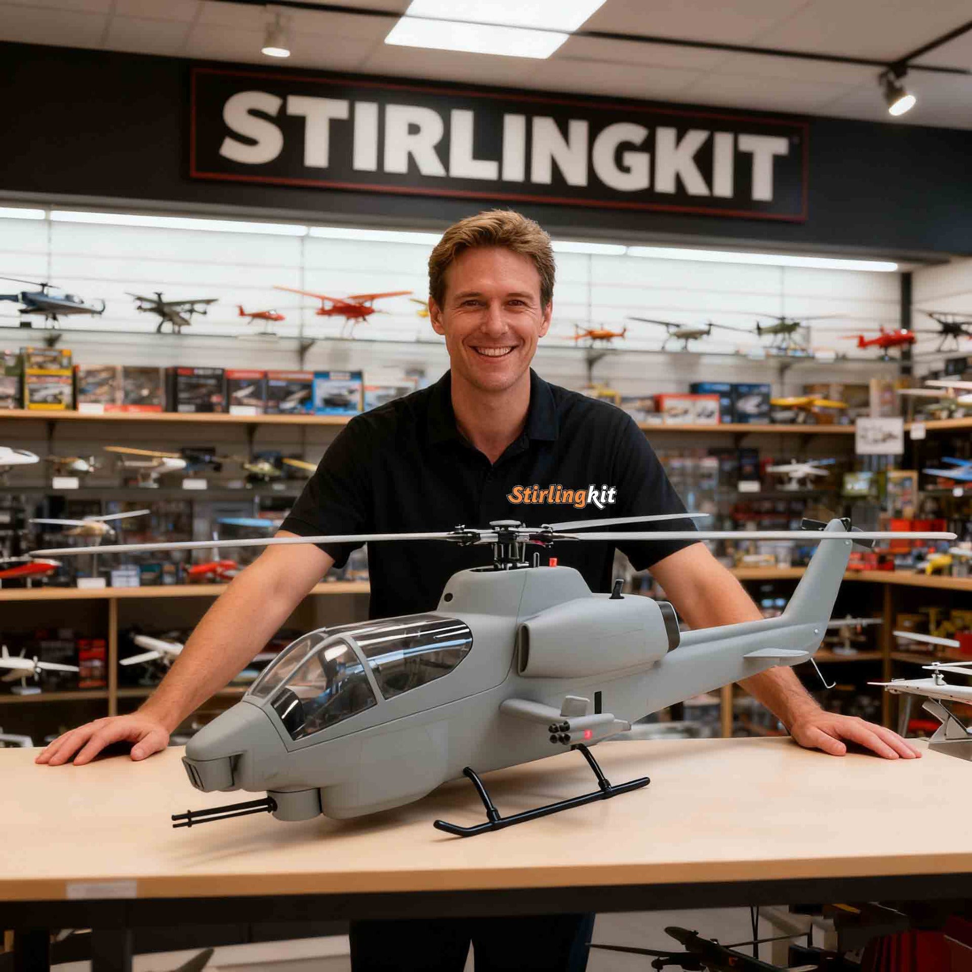 FLISHRC FL500 AH-1 Cobra 500-Class Large Scale GPS RC Helicopter Model with L7 Flight Controller 2.4G 6CH RTF