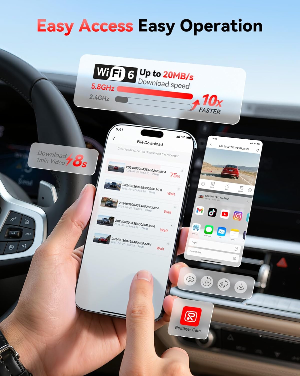 💥Today Only⚡🚗 REDTIGER F7NP 4K Dash Cam