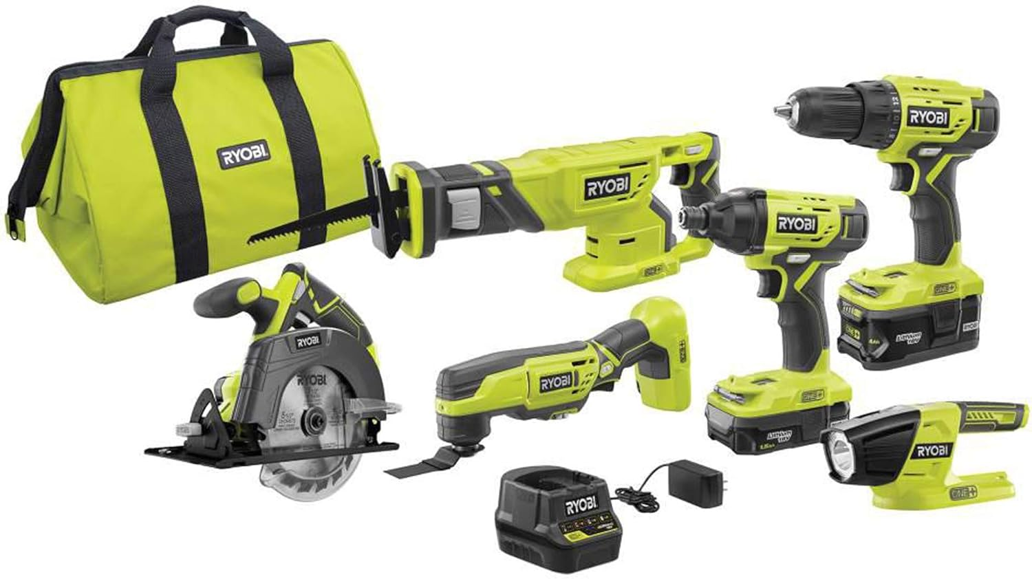 🏠 Top Value Choice: Ryobi 18-Volt ONE+ Cordless Power Tool Set (10-Tool Bundle), Complete Home Improvement & DIY Kit with Batteries & Storage Bag✨