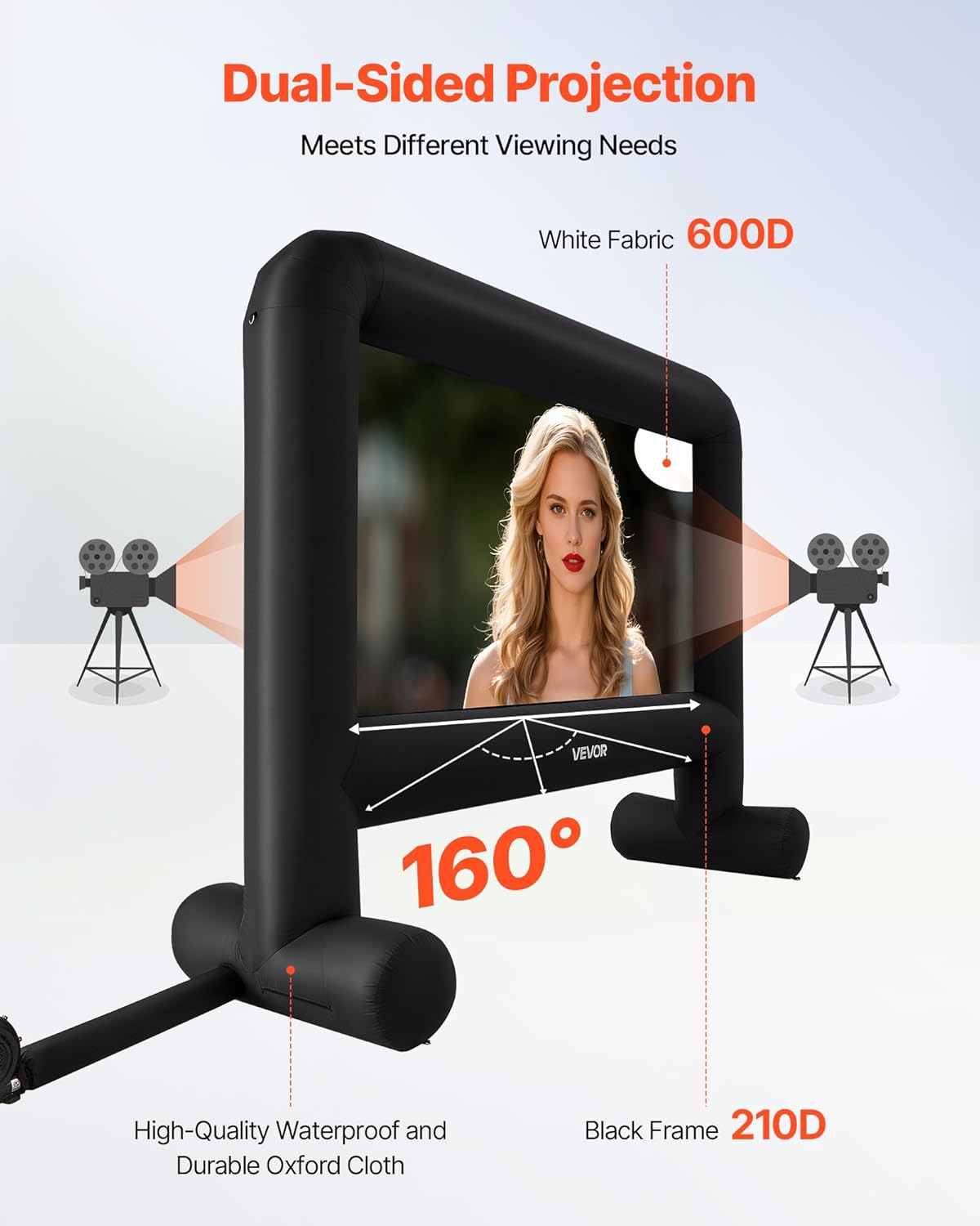 🔥Final Moments🔥VEVOR Inflatable Projection Screen