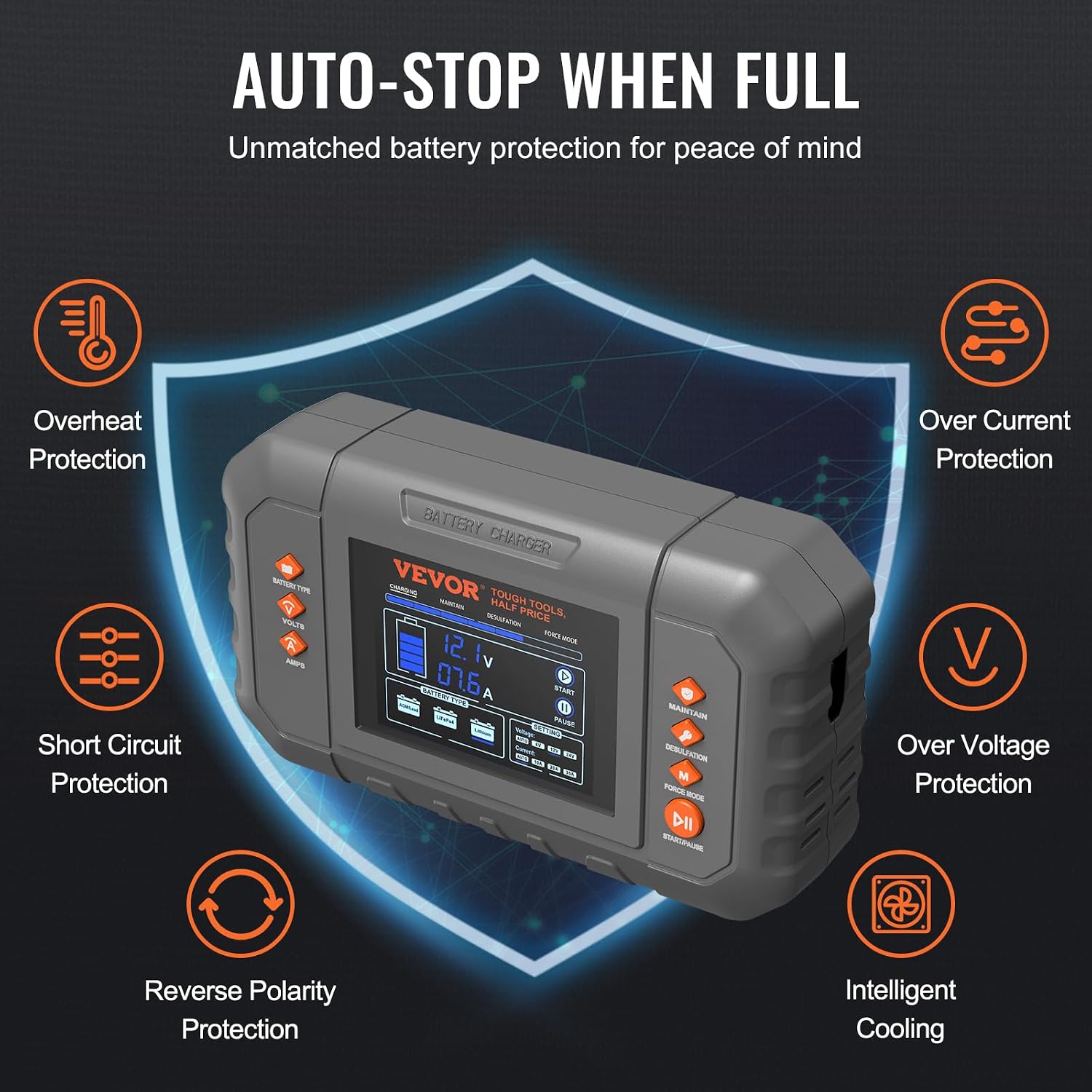 🔥Summer Sale🔥VEVOR Smart Battery Charger