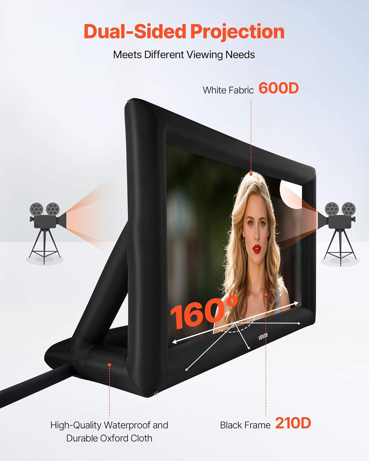 🔥Final Moments🔥VEVOR Inflatable Projection Screen