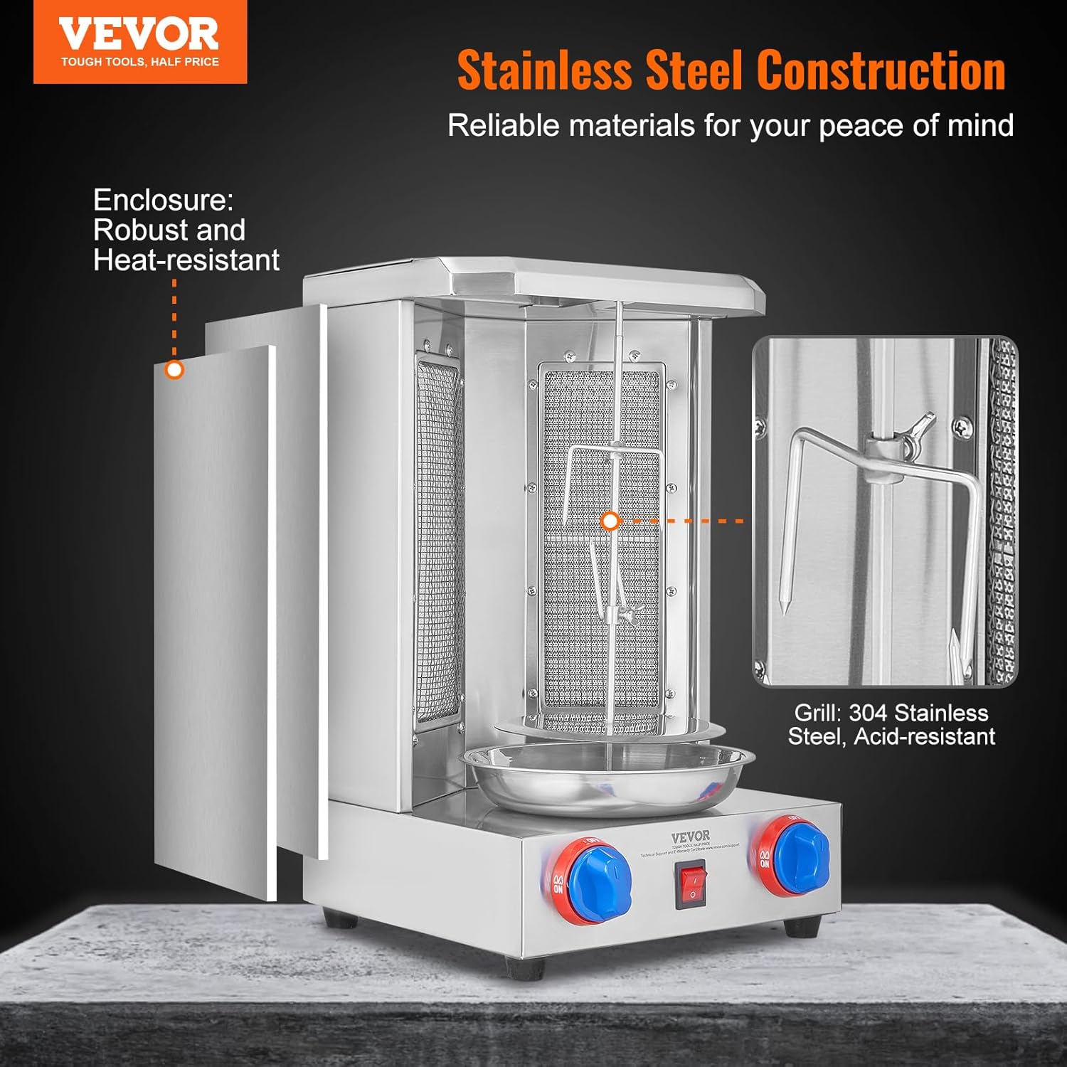 🔥Summer Sale🔥VEVOR Shawarma Grill Machine