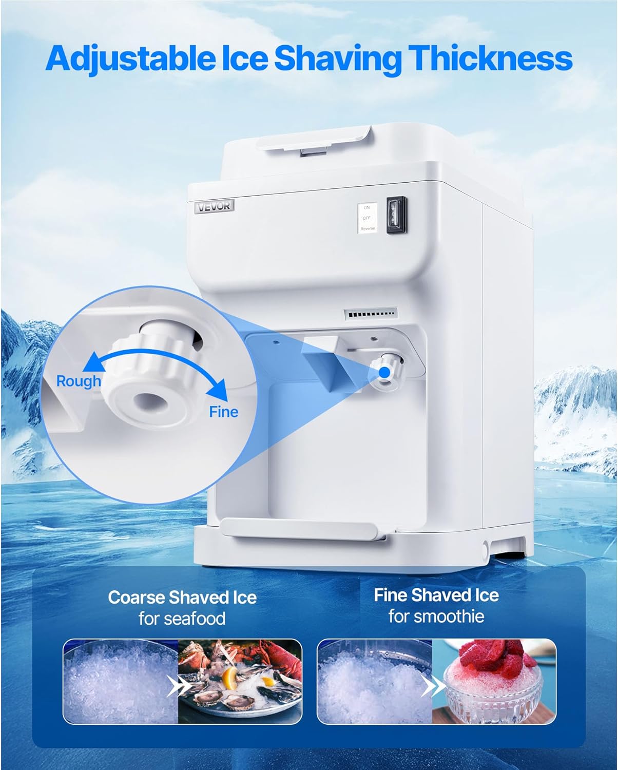 🔥Summer Sale🔥VEVOR Commercial Ice Shaver Crusher