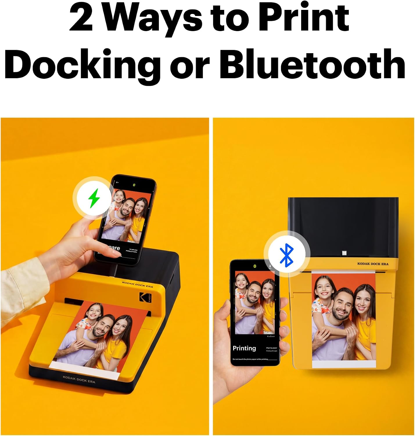 🎁[PERFECT GIFT] Kodak Dock & Wi-Fi Portable 4x6” Instant Photo Printer for iOS & Android, Premium Full Color Prints - Save 50% OFF