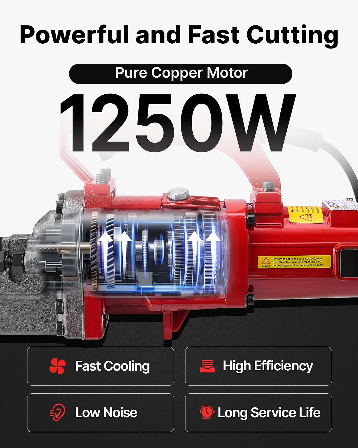 🔥Summer Sale🔥VEVOR Electric Hydraulic Rebar Cutter 900W 110V - Portable