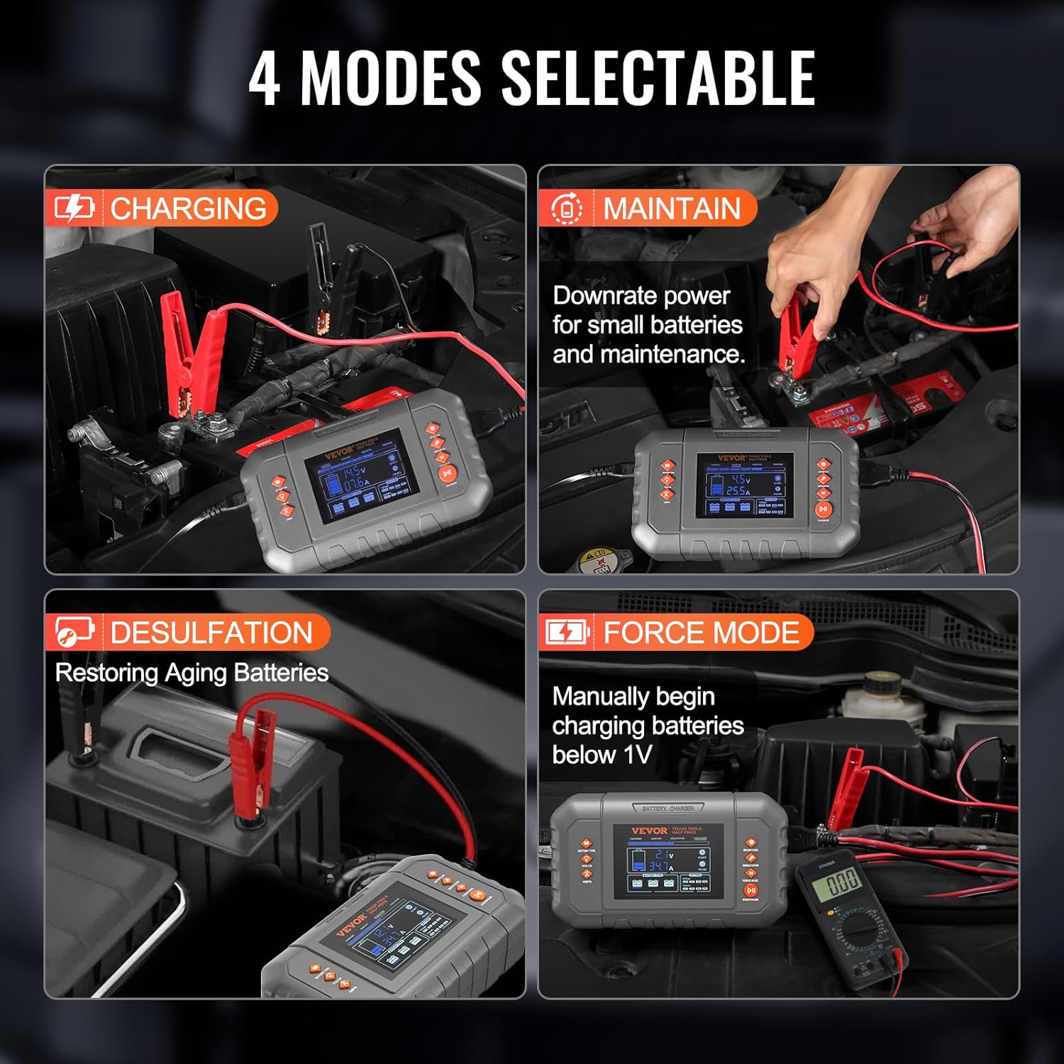 🔥Summer Sale🔥VEVOR Smart Battery Charger