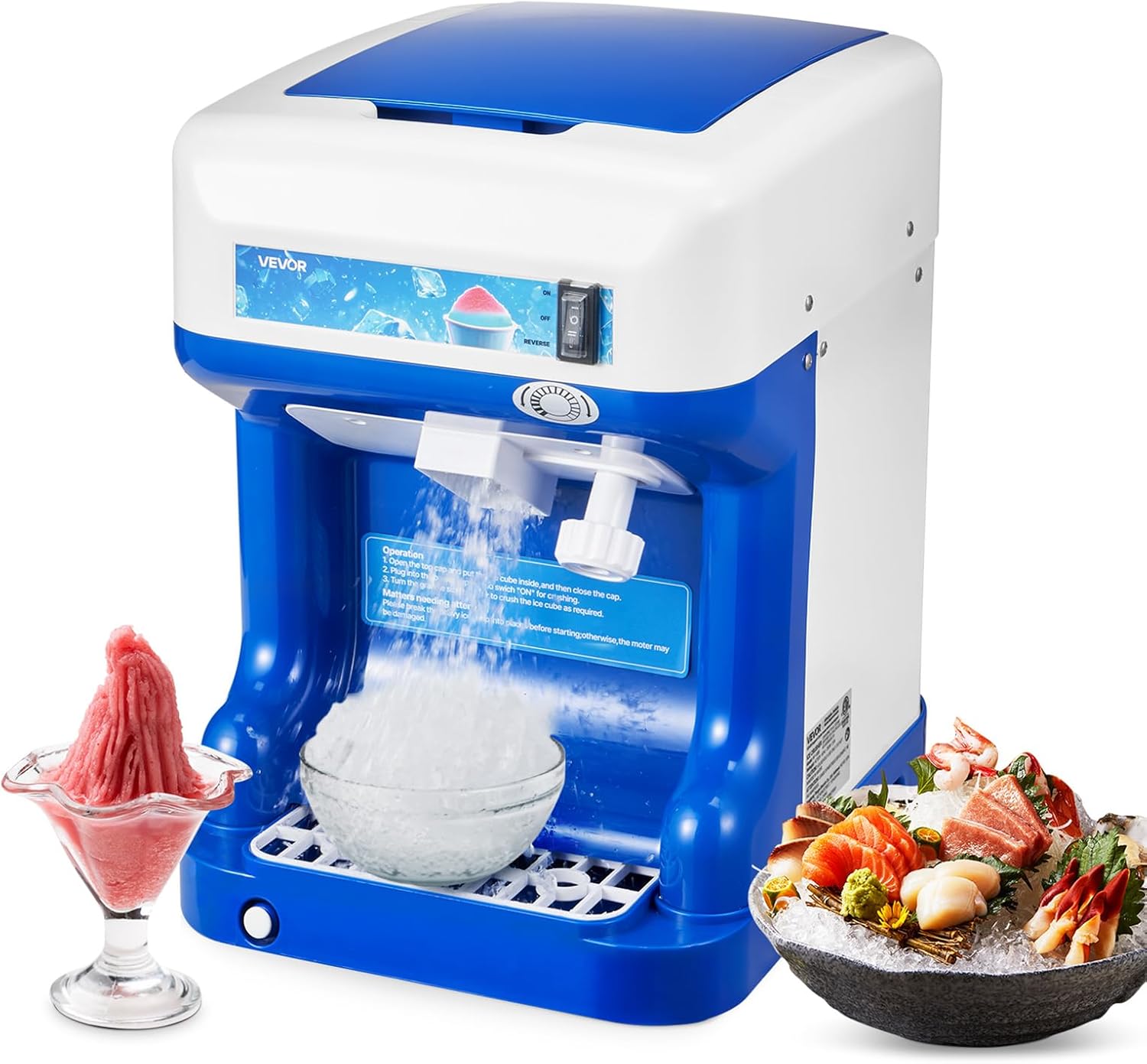 🔥Summer Sale🔥VEVOR Commercial Ice Shaver Crusher