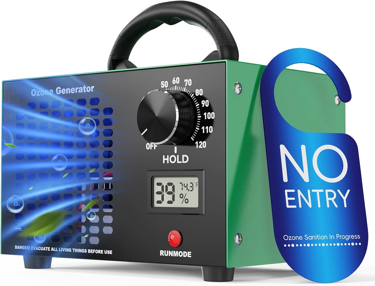 Ozone Generator 160,000mg/H with Temp/Humidity Display