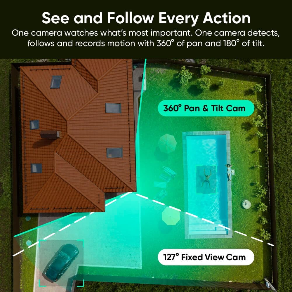 🔥Summer Sale🔥WYZE Duo Cam Pan , Indoor/Outdoor IP65 2K 360° Pan