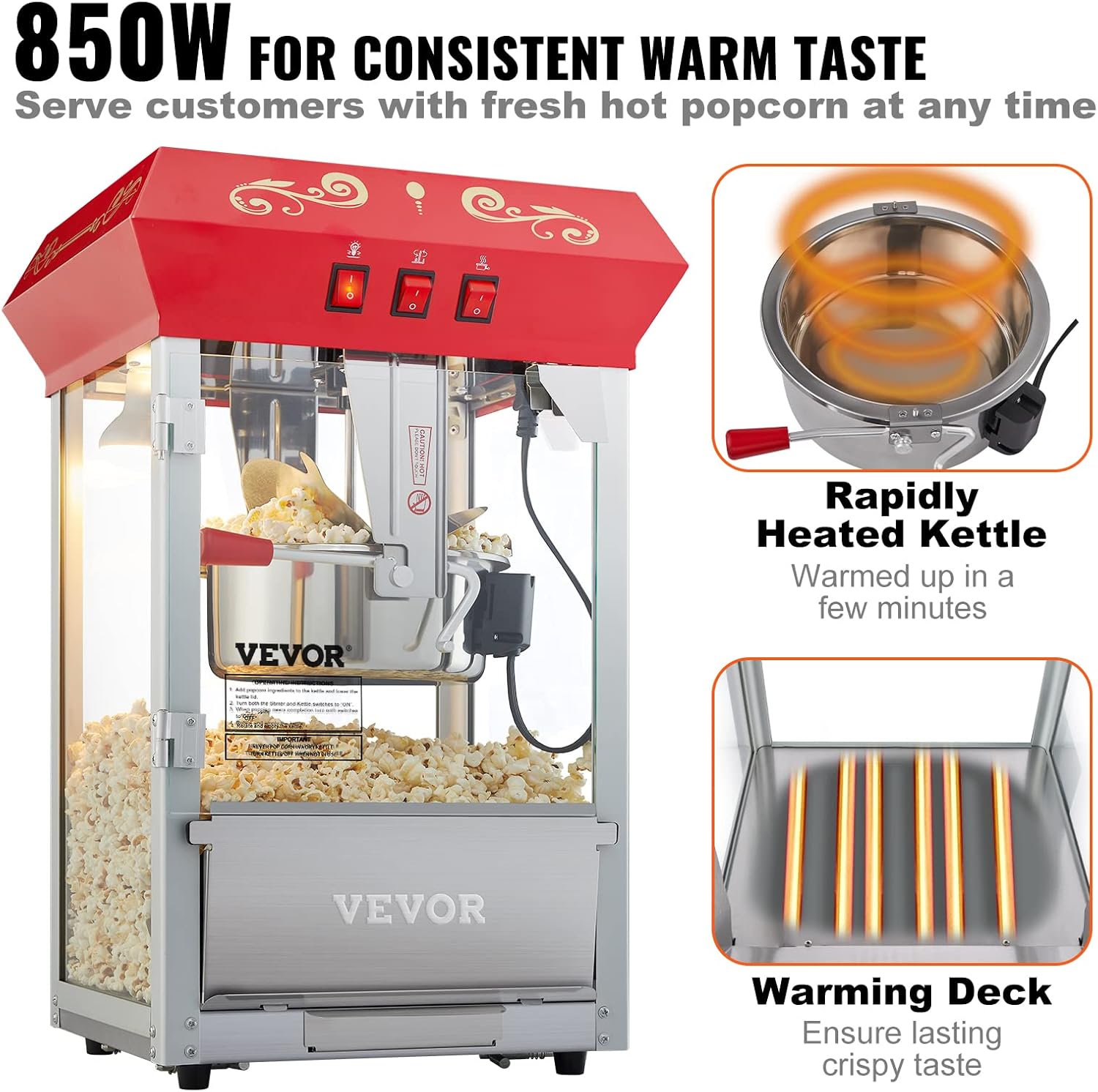 🔥Final Moments🔥VEVOR Commercial Popcorn Machine