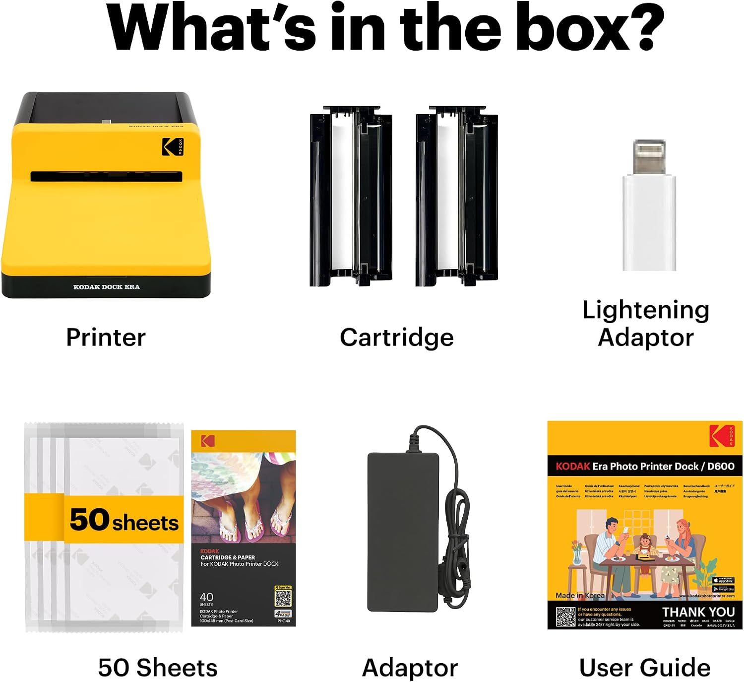 🎁[PERFECT GIFT] Kodak Dock & Wi-Fi Portable 4x6” Instant Photo Printer for iOS & Android, Premium Full Color Prints - Save 50% OFF