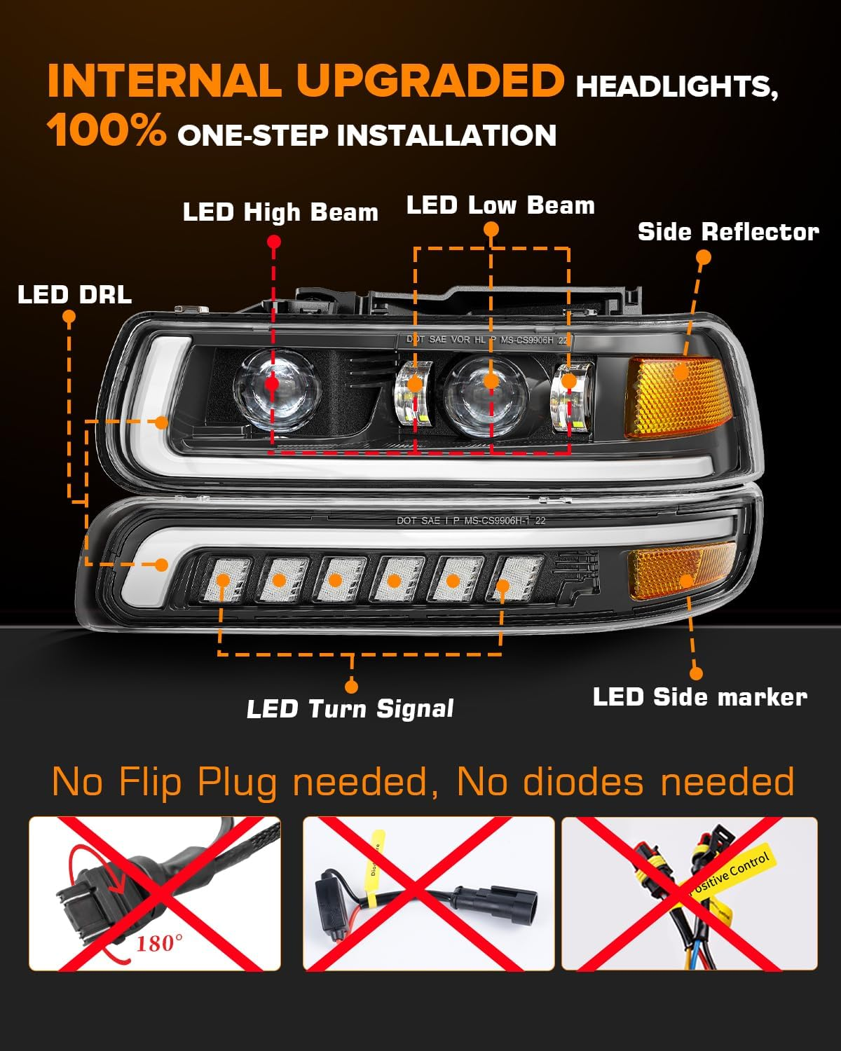 💥 CLEARANCE | DOT Approved RAMJET4X4 LED Headlight Bumper Lamps Combo – SAVE TODAY ✨