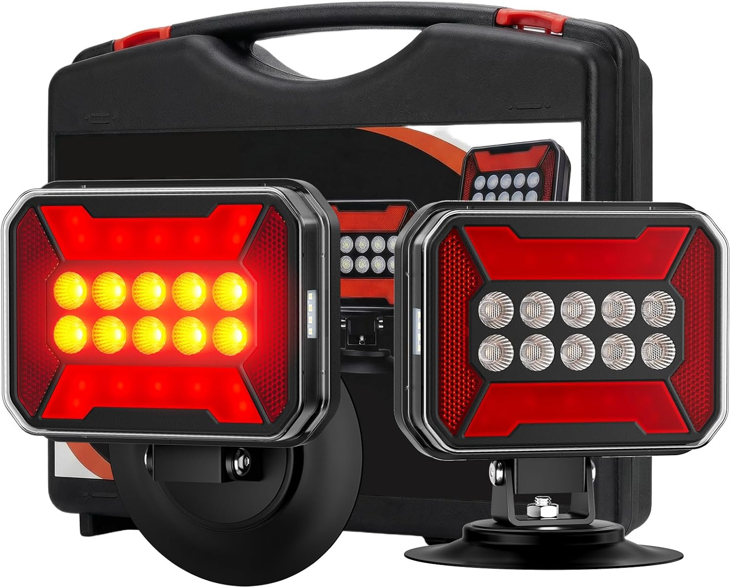 🚛[Best Deal] Ehaho Wireless LED Trailer Lights with Strong Magnet Base, 12-Hour Battery Life Towing Light Kit, Heavy Duty Brake & Turn Signals for RV Marine Boat ✨