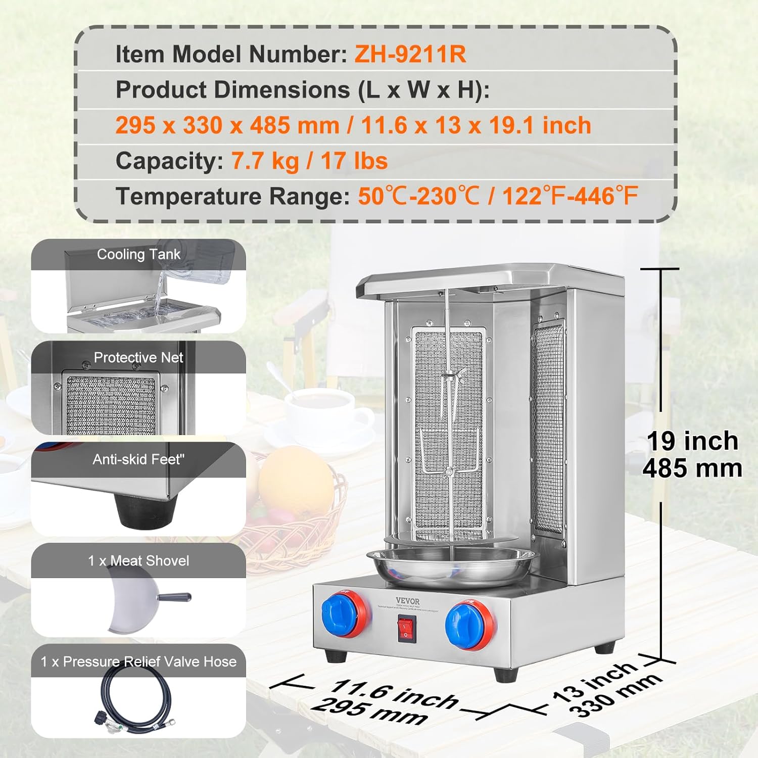 🔥Summer Sale🔥VEVOR Shawarma Grill Machine