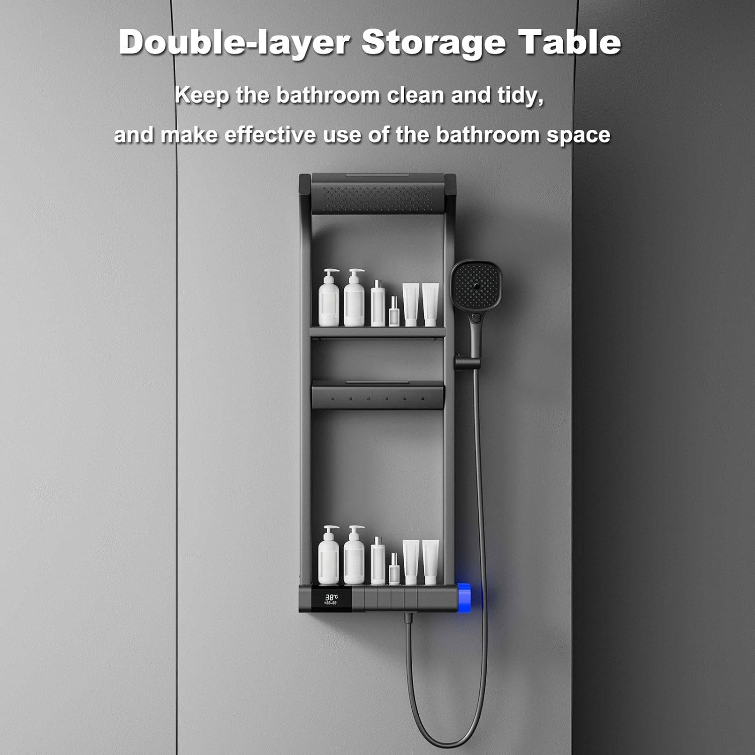 ⚡Limited Time Deal | Smart 6-in-1 Thermostatic Shower Tower Panel Set, LED Temp Display Piano Keys Faucet - Best Price Online