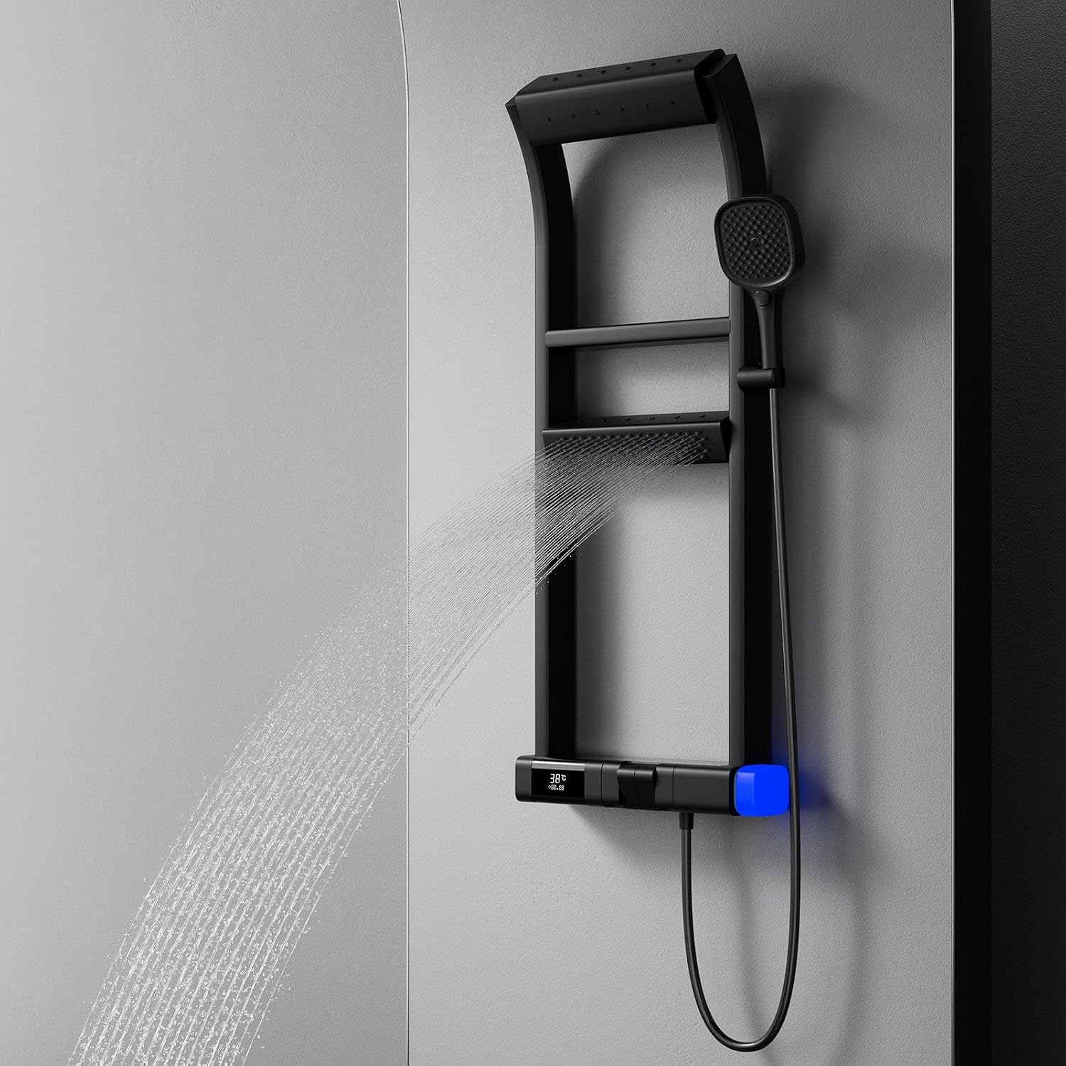 ⚡Limited Time Deal | Smart 6-in-1 Thermostatic Shower Tower Panel Set, LED Temp Display Piano Keys Faucet - Best Price Online