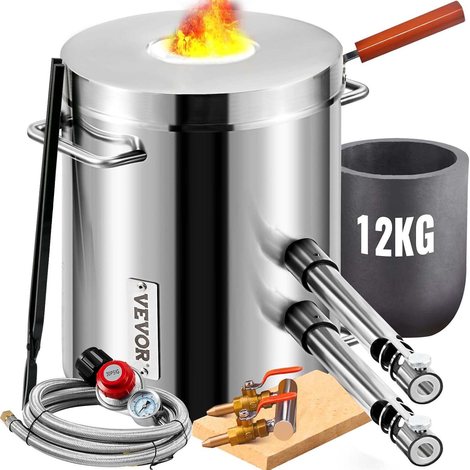 VEVOR 12KG Propane Melting Furnace Kit Large Capacity Foundry Home