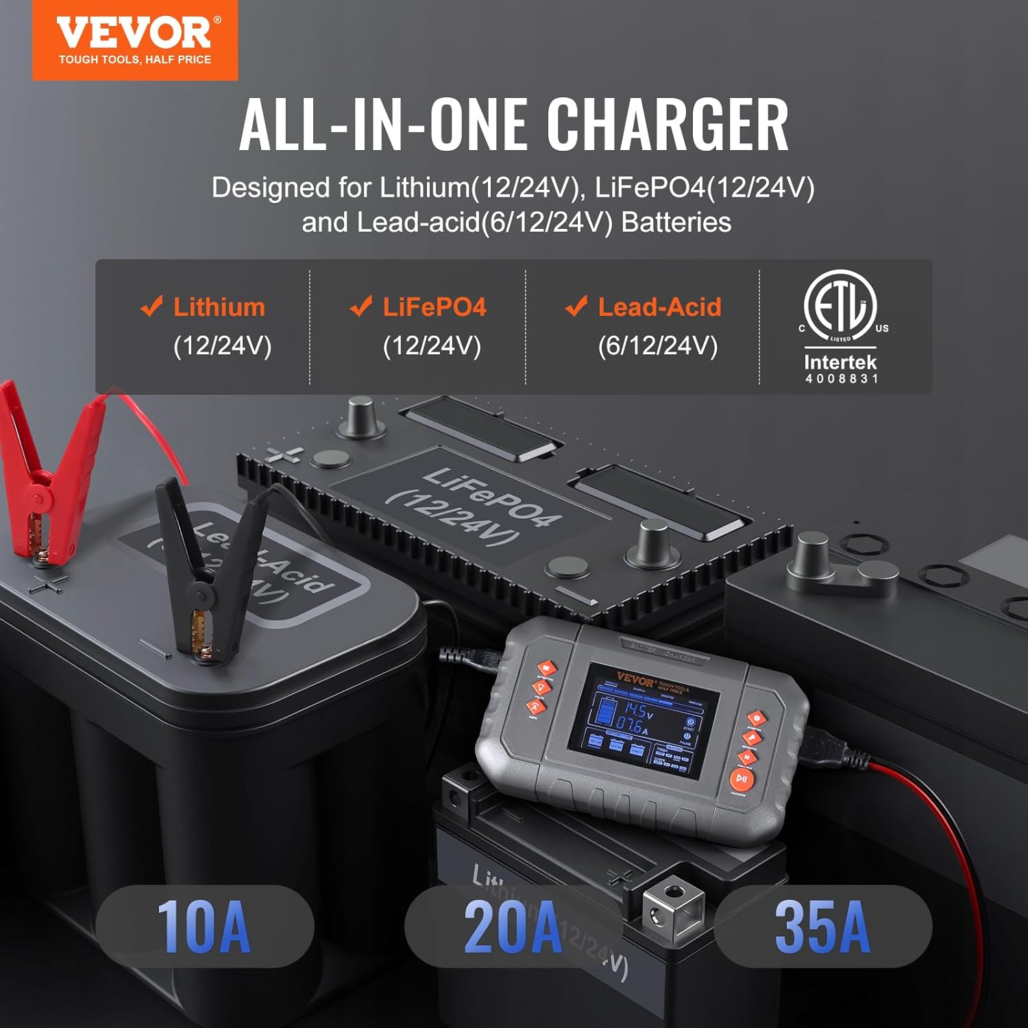 🔥Summer Sale🔥VEVOR Smart Battery Charger