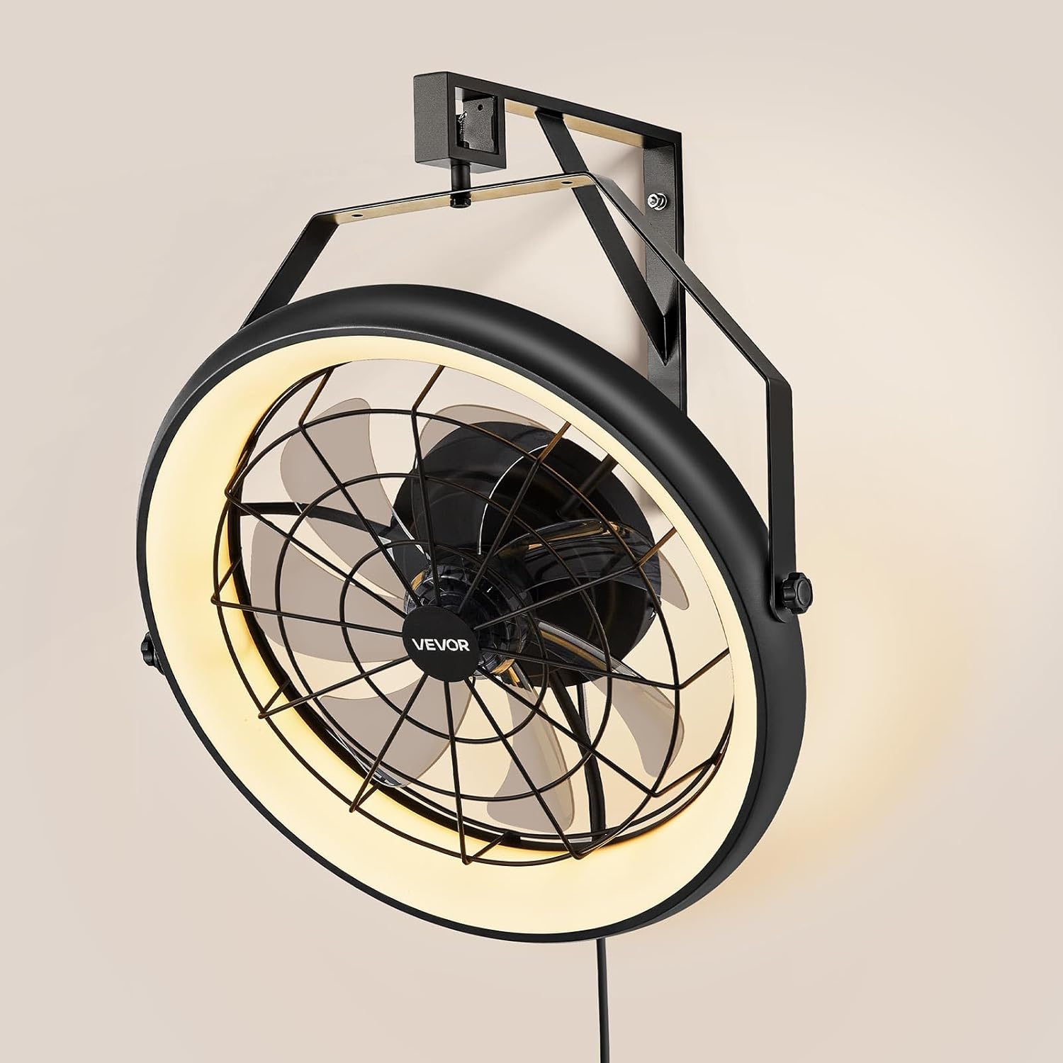 🔥Summer Sale🔥VEVOR 22 Inch Wall Mounted Fan with Lights