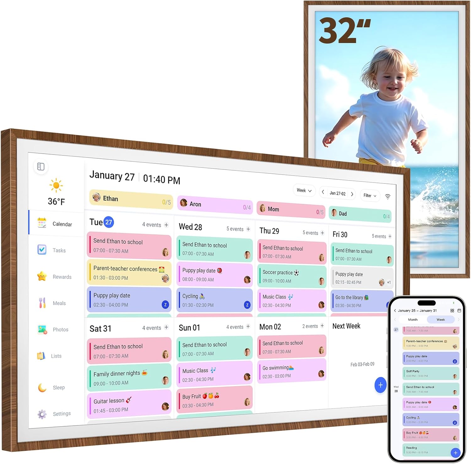 🔥Final Moments🔥Digital Calendar Chore Chart with Touchscreen