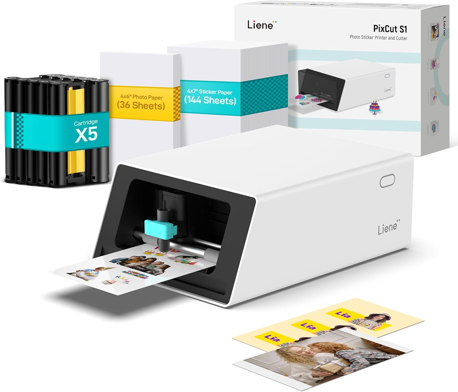 💝 [BEST GIFT DEAL] Liene PixCut S1 Wireless Bluetooth Sticker Maker Machine & 300 DPI Photo Printer for Scrapbooking & DIY ✨