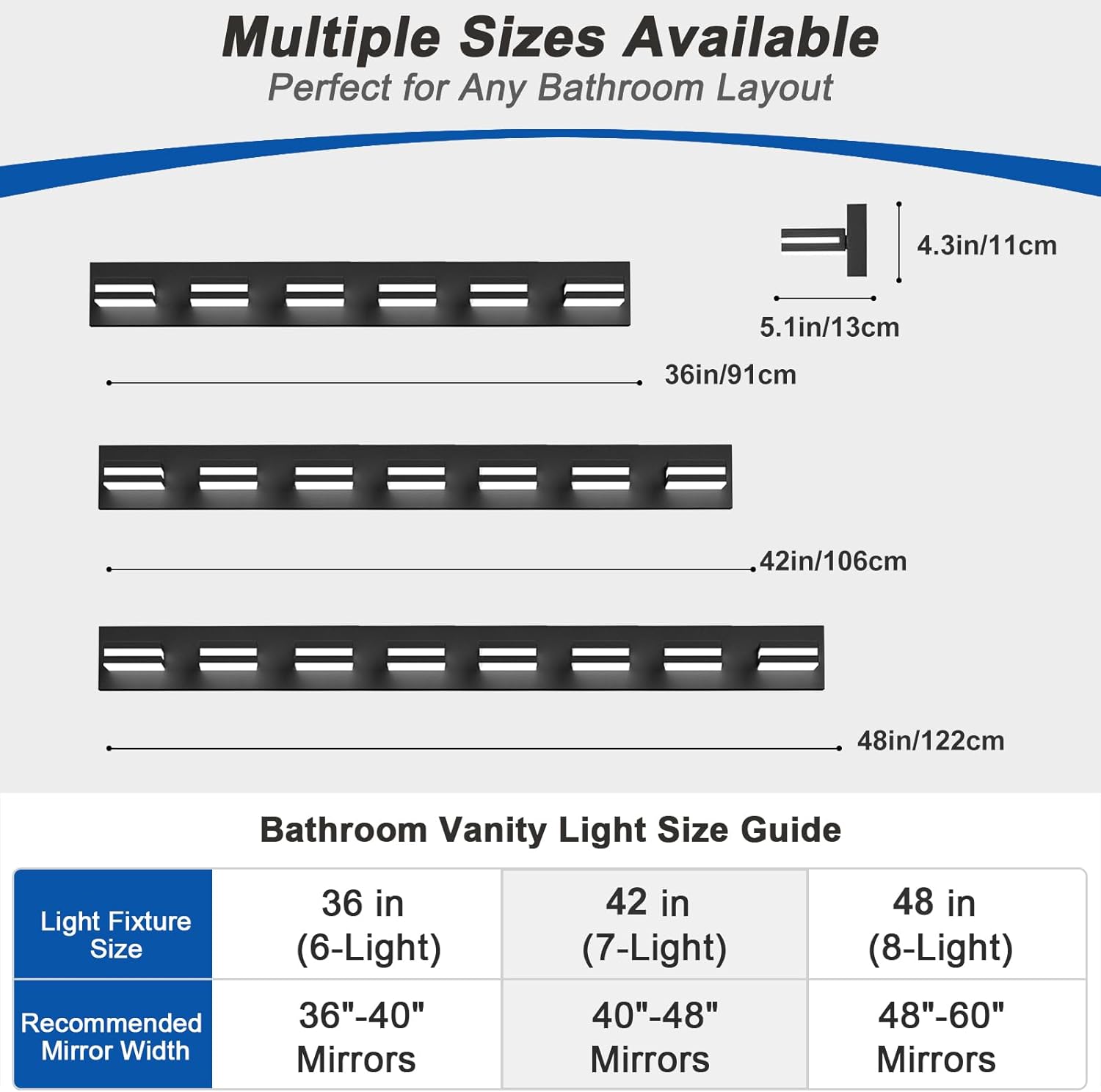🔥Summer Sale🔥IZORRO LED Modern Bathroom Lights Fixtures