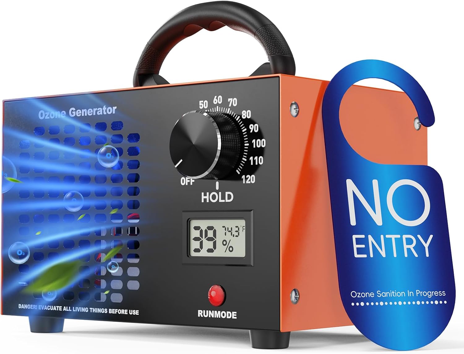Ozone Generator 160,000mg/H with Temp/Humidity Display