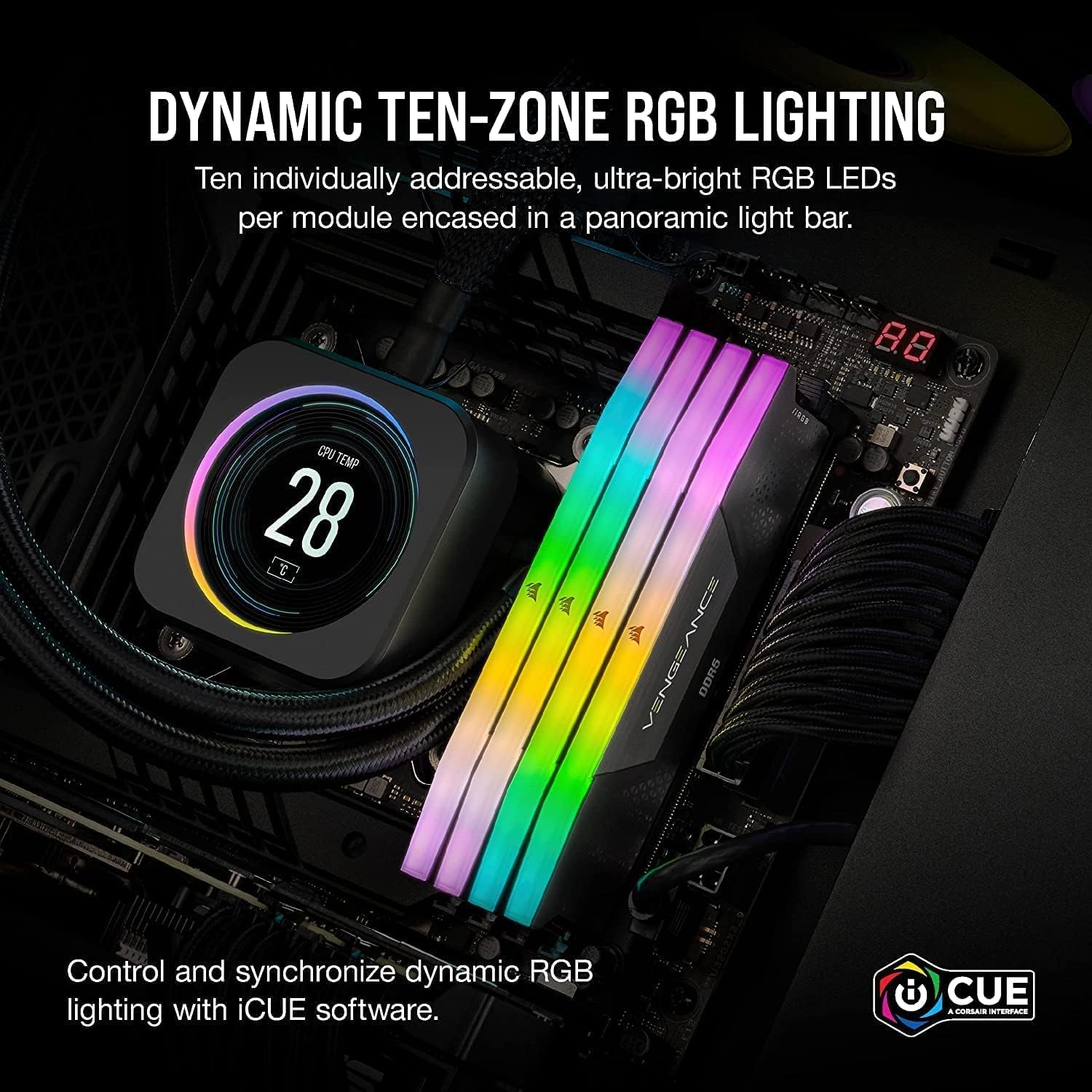 💥Today Only⚡CORSAIR Vengeance RGB DDR5 32GB/64GB/96GB 6400MHz Gaming RAM