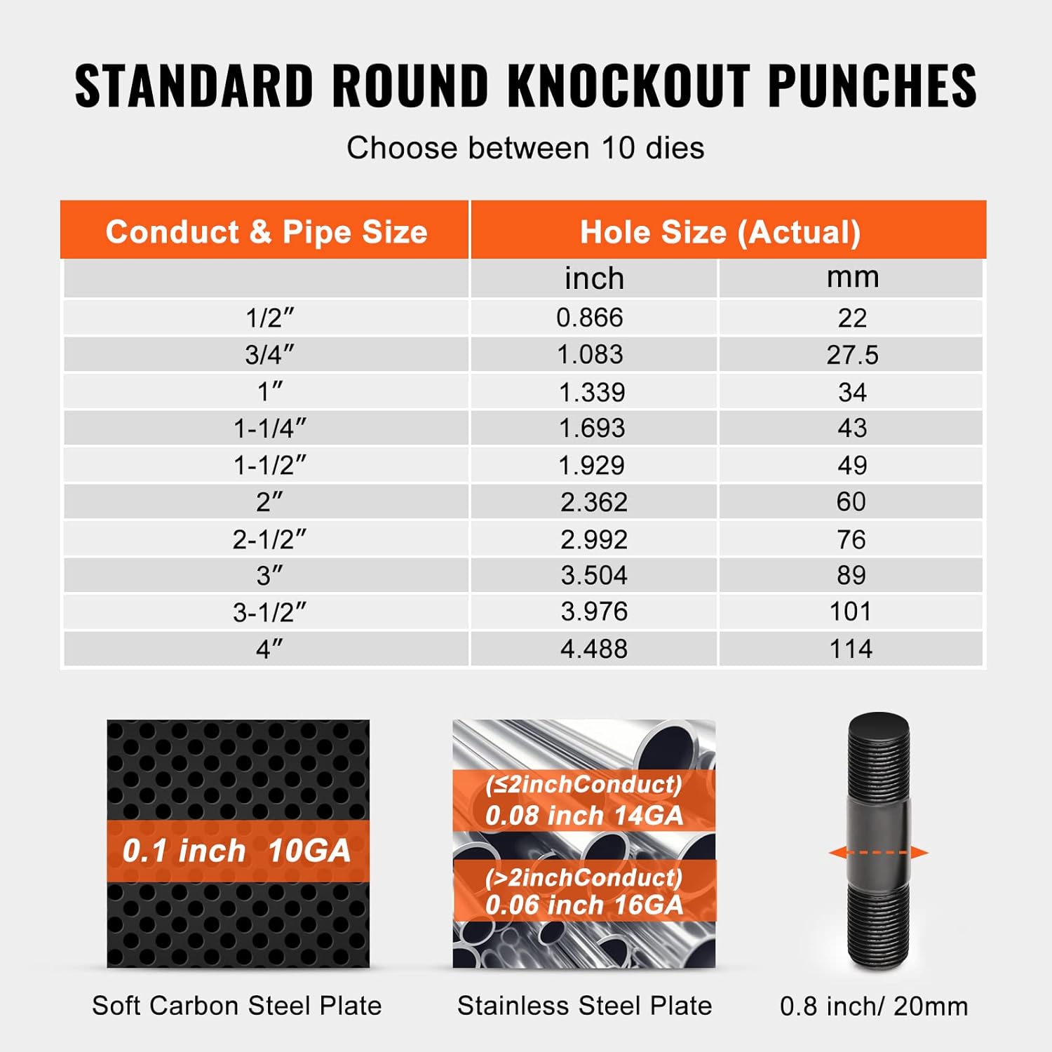 🔥Summer Sale🔥VEVOR Hydraulic Knockout Punch Kit