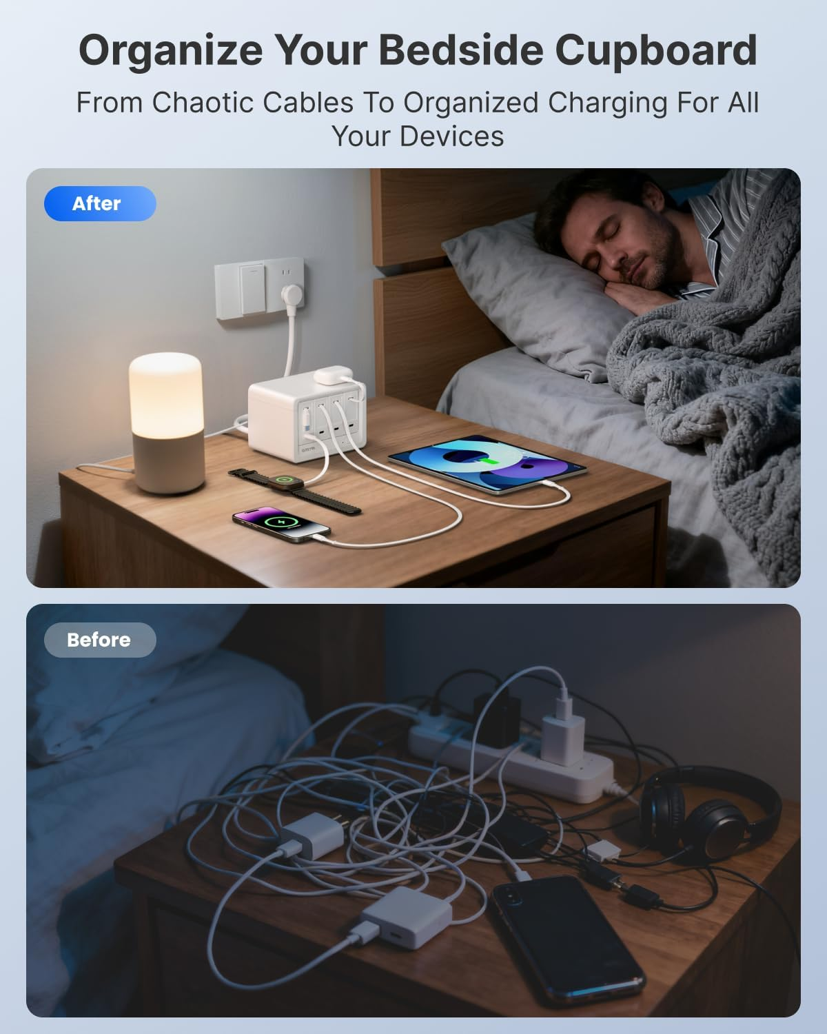 🎁 FLASH SALE-Gitryin 160W Modular Charging Station with Retractable USB-C Cables ✨ Save Big Today!